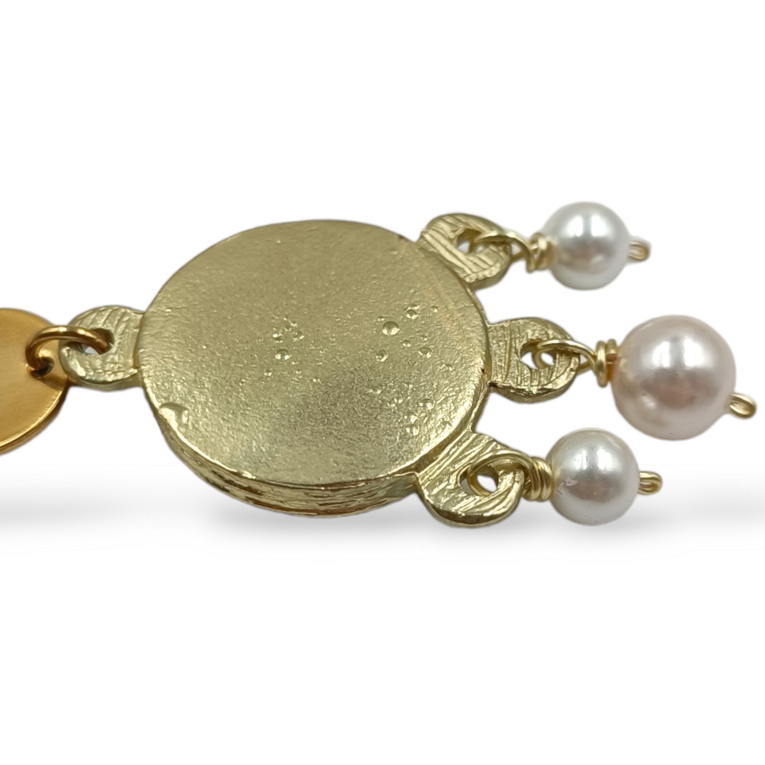 Goddess earrings on resin cameo