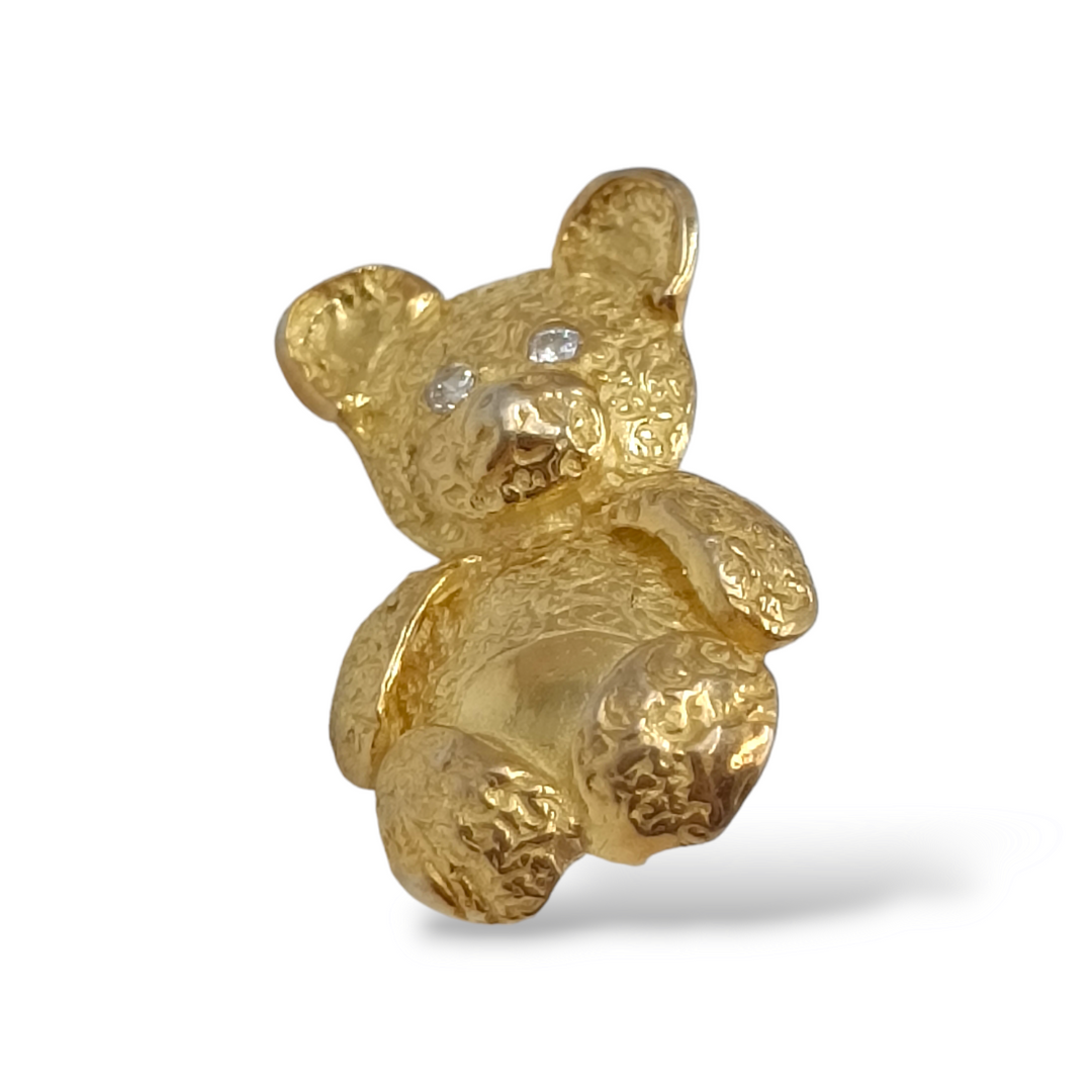 END OF COLLECTION - Gold plated silver bear earrings