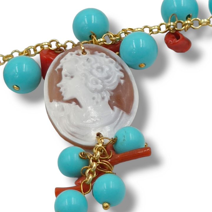 Bracciale dea in cammeo sardonico Lucia Vitiello Gioielli di Napoli