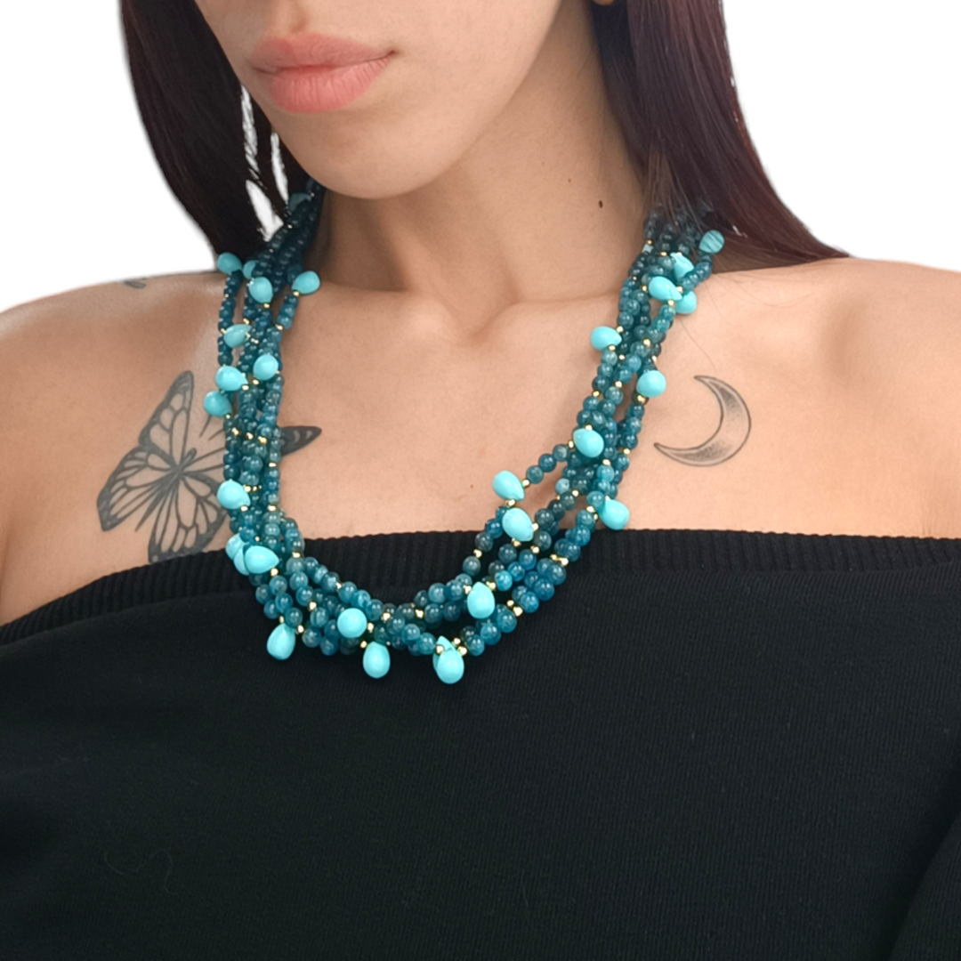 Collana multifuli in apatite