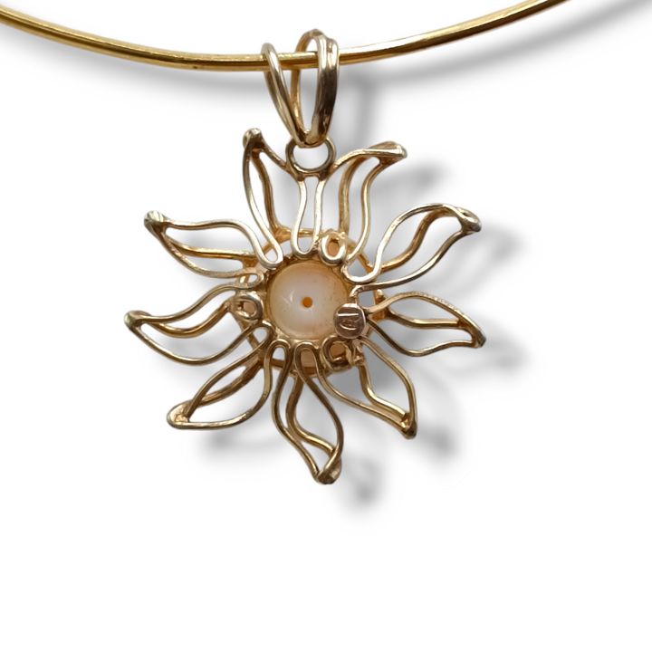 Collana sole in corallo montato su argento Lucia Vitiello Gioielli di Napoli