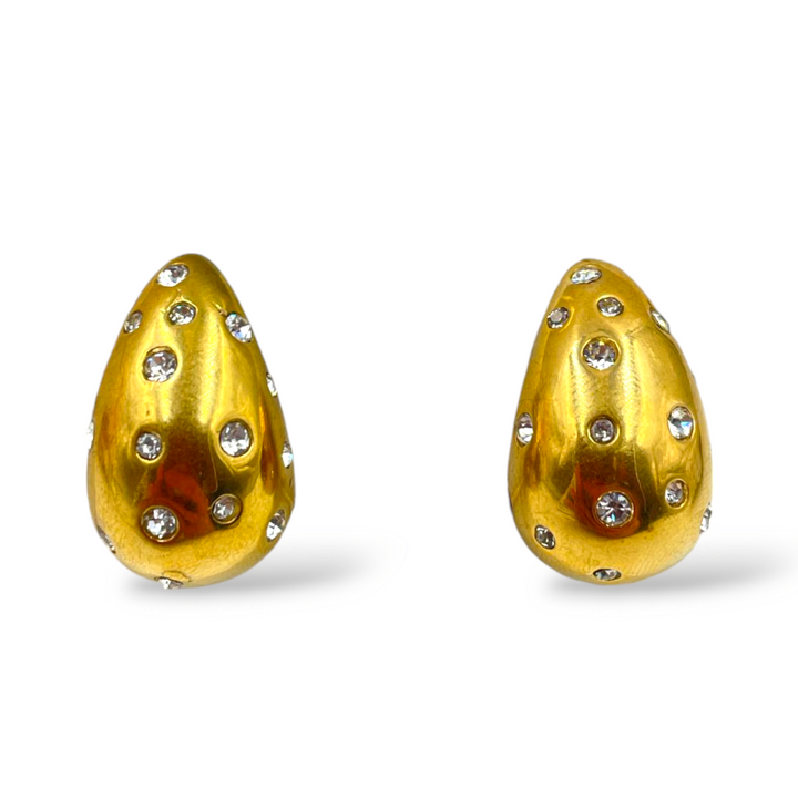 END OF COLLECTION - Drop earrings with zirconia