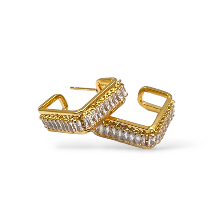 END OF COLLECTION - Square zirconia earrings