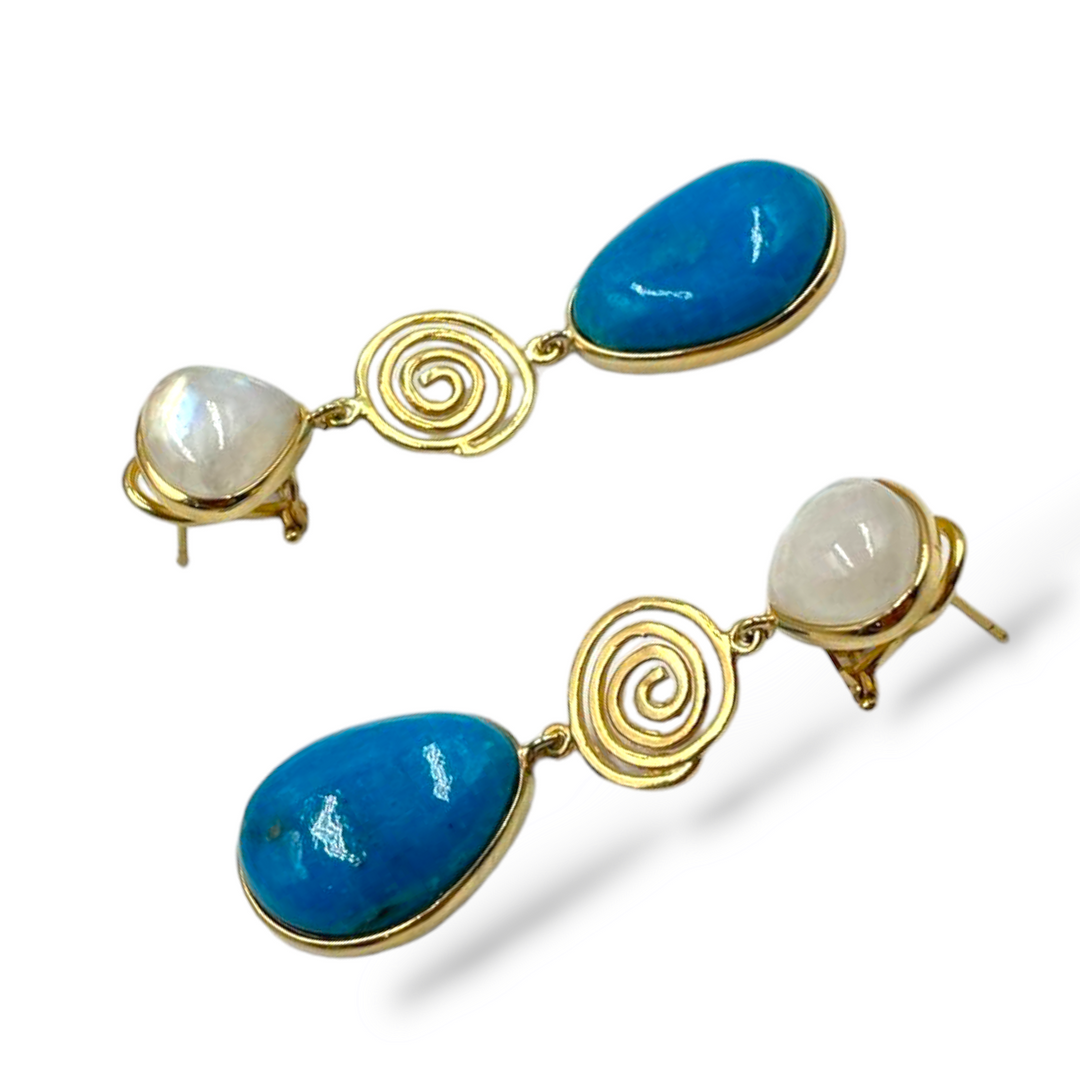Opal and Turquoise Earrings