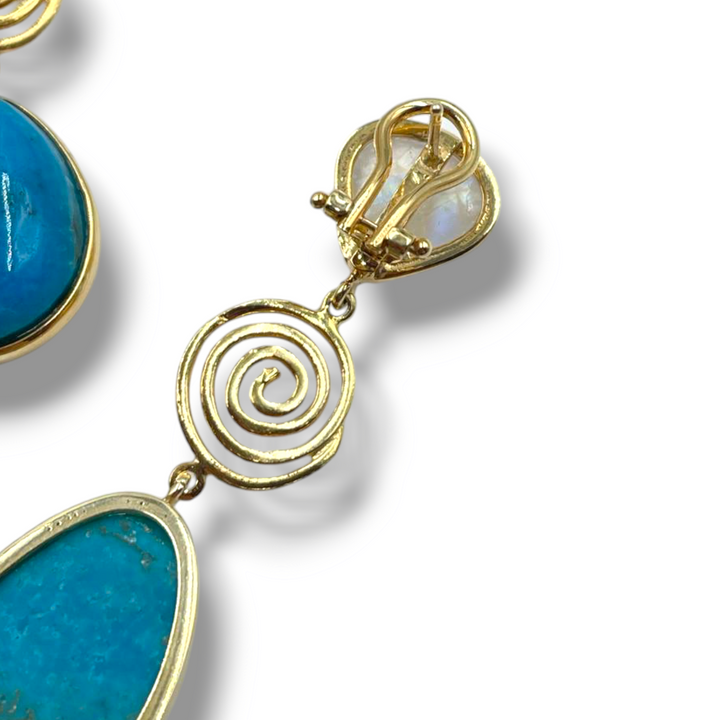 Opal and Turquoise Earrings