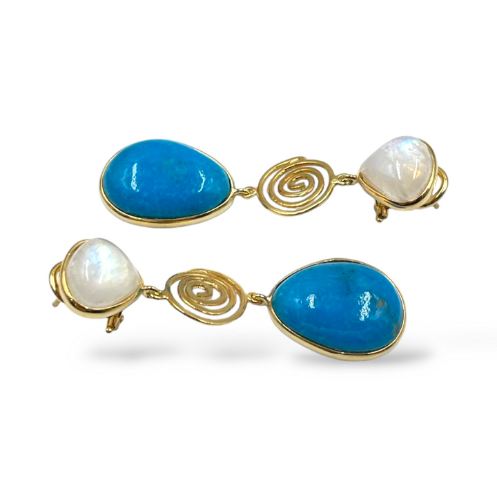 Opal and Turquoise Earrings