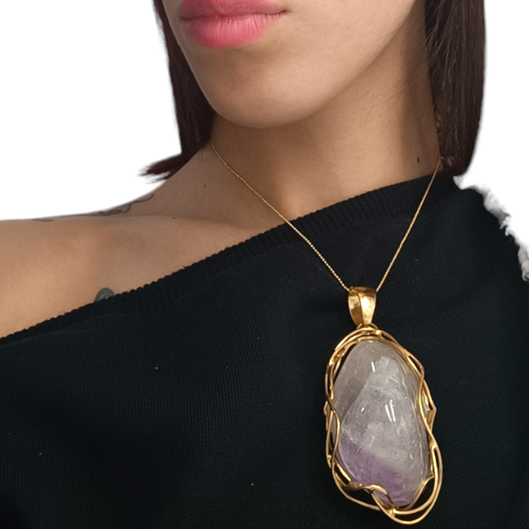 END OF COLLECTION OFFER - Amethyst and silver pendant