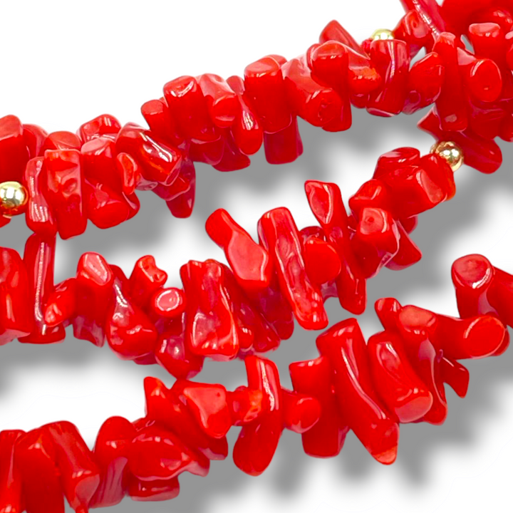 Collana in ambra e corallo montato su argento