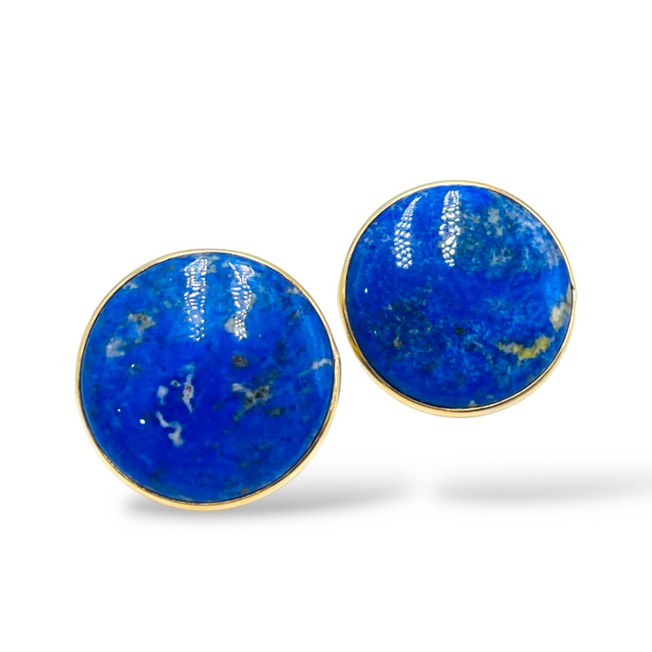 END OF COLLECTION - Lapis lazuli earrings mounted on silver