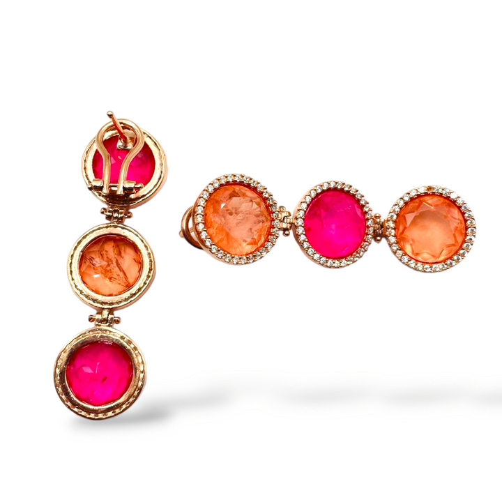 END OF COLLECTION - Earrings in precious Murano crystals mounted on silver