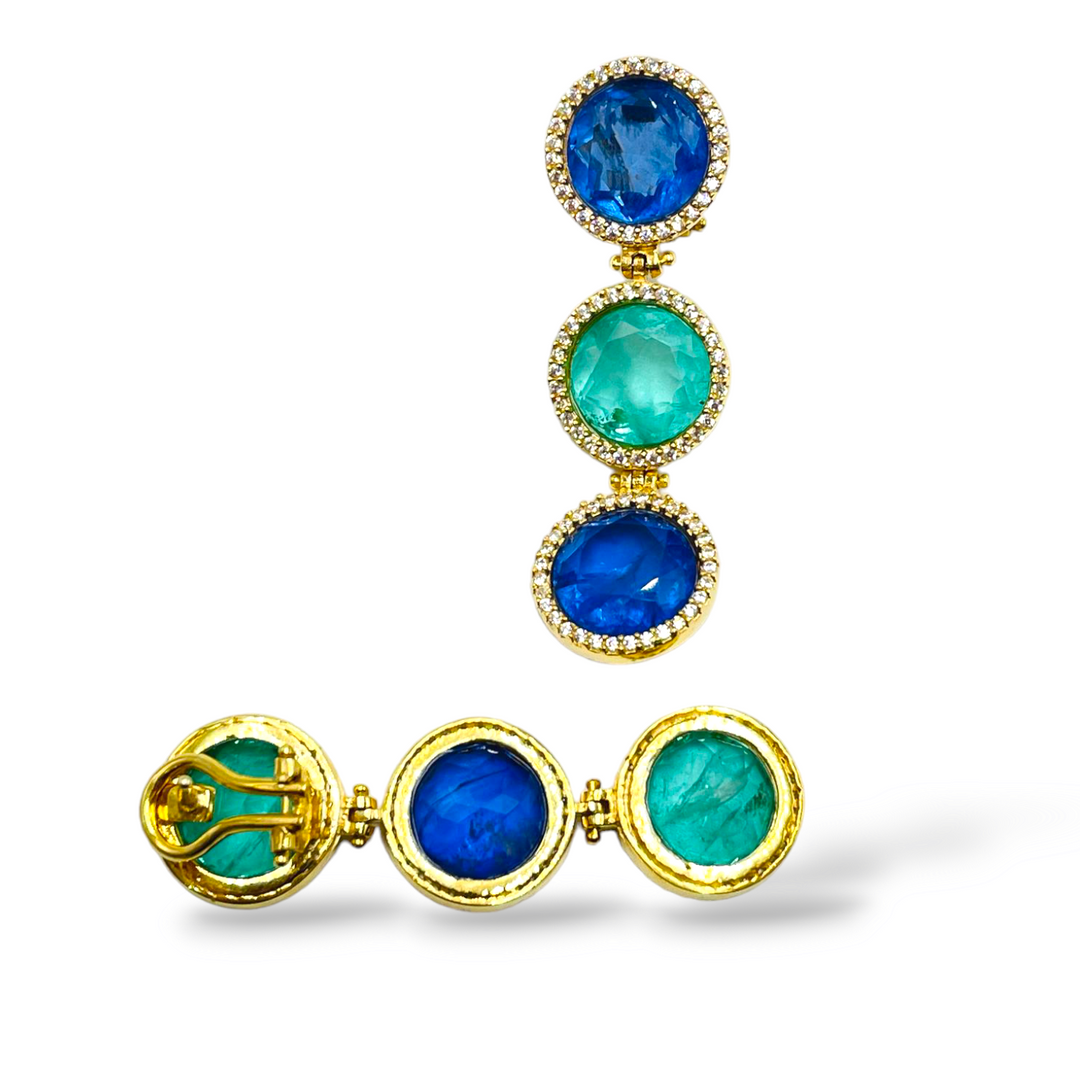 END OF COLLECTION - Earrings in precious Murano crystals mounted on silver