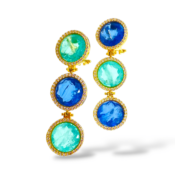 END OF COLLECTION - Earrings in precious Murano crystals mounted on silver