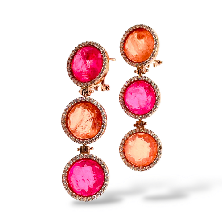 END OF COLLECTION - Earrings in precious Murano crystals mounted on silver