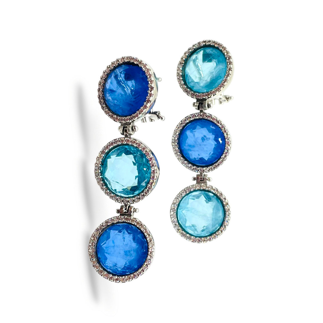 END OF COLLECTION - Earrings in precious Murano crystals mounted on silver