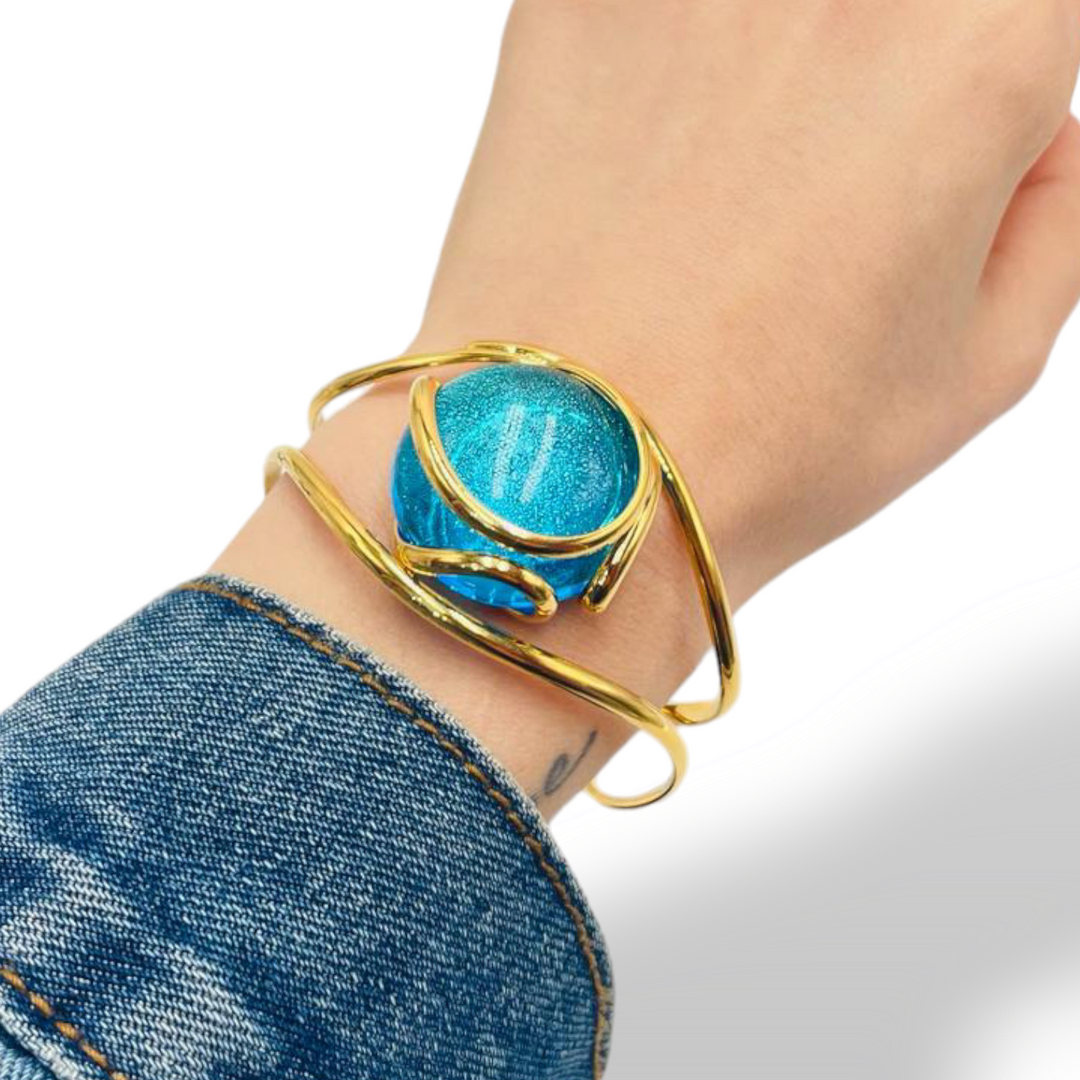 Precious Murano Blue Crystal Bracelet