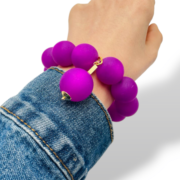 END OF COLLECTION - Magic spheres bracelet in lilac