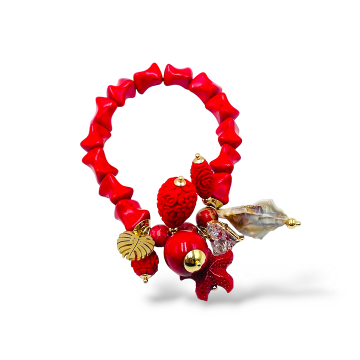 END OF COLLECTION - Marine bracelet and coral paste branches