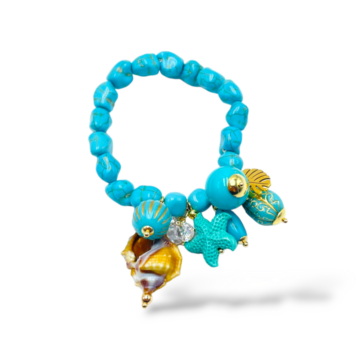 END OF COLLECTION - Turquoise paste marine bracelet