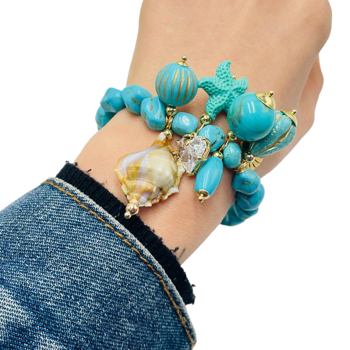END OF COLLECTION - Turquoise paste marine bracelet
