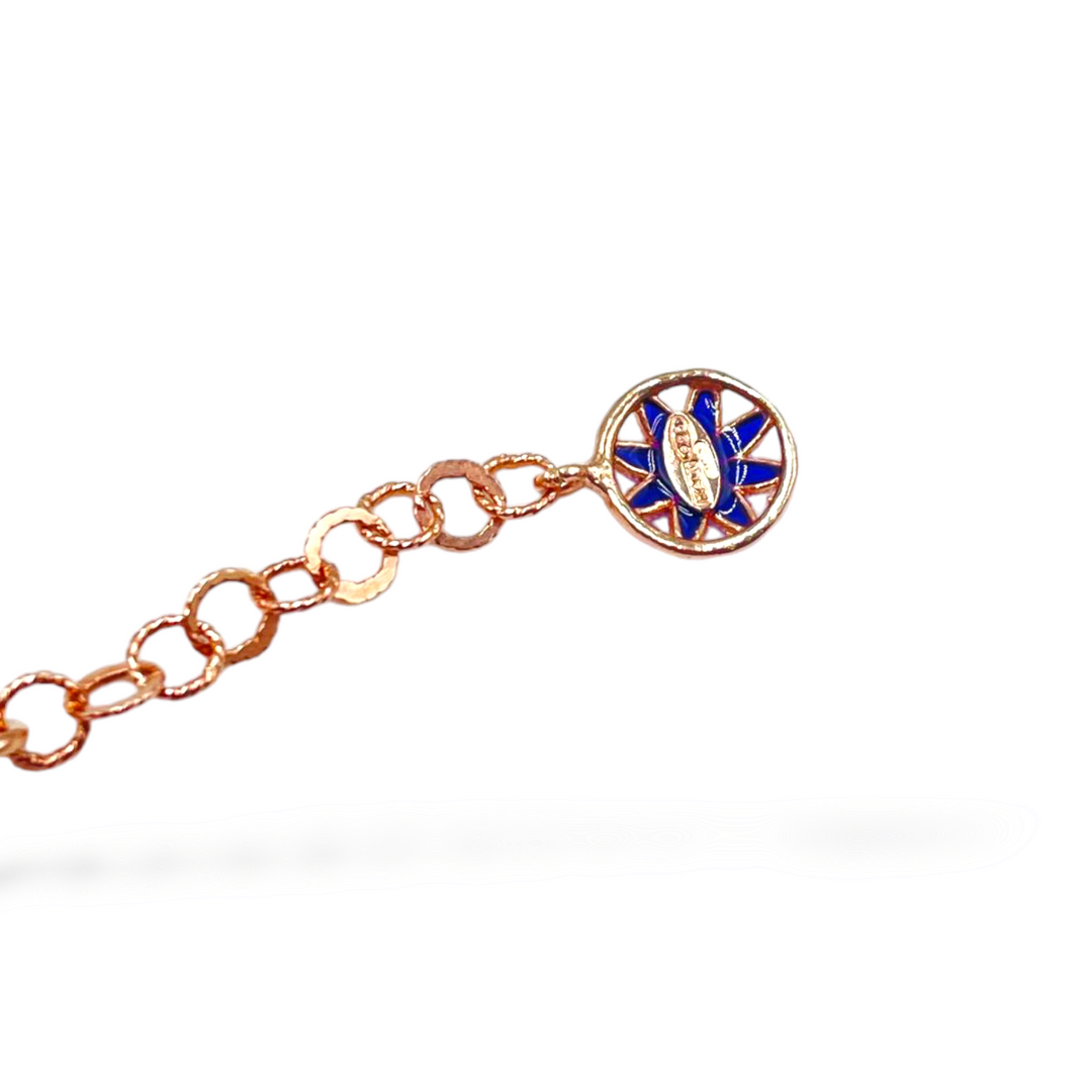 Bracelet flowers in enameled silver filigree workmanship