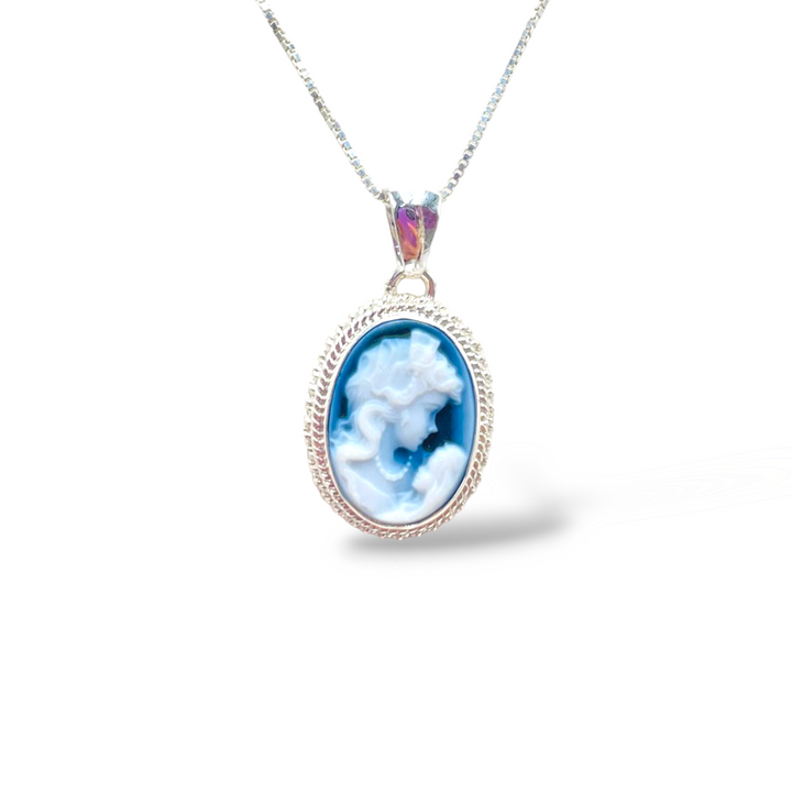 Le mammine su agata montata in argento