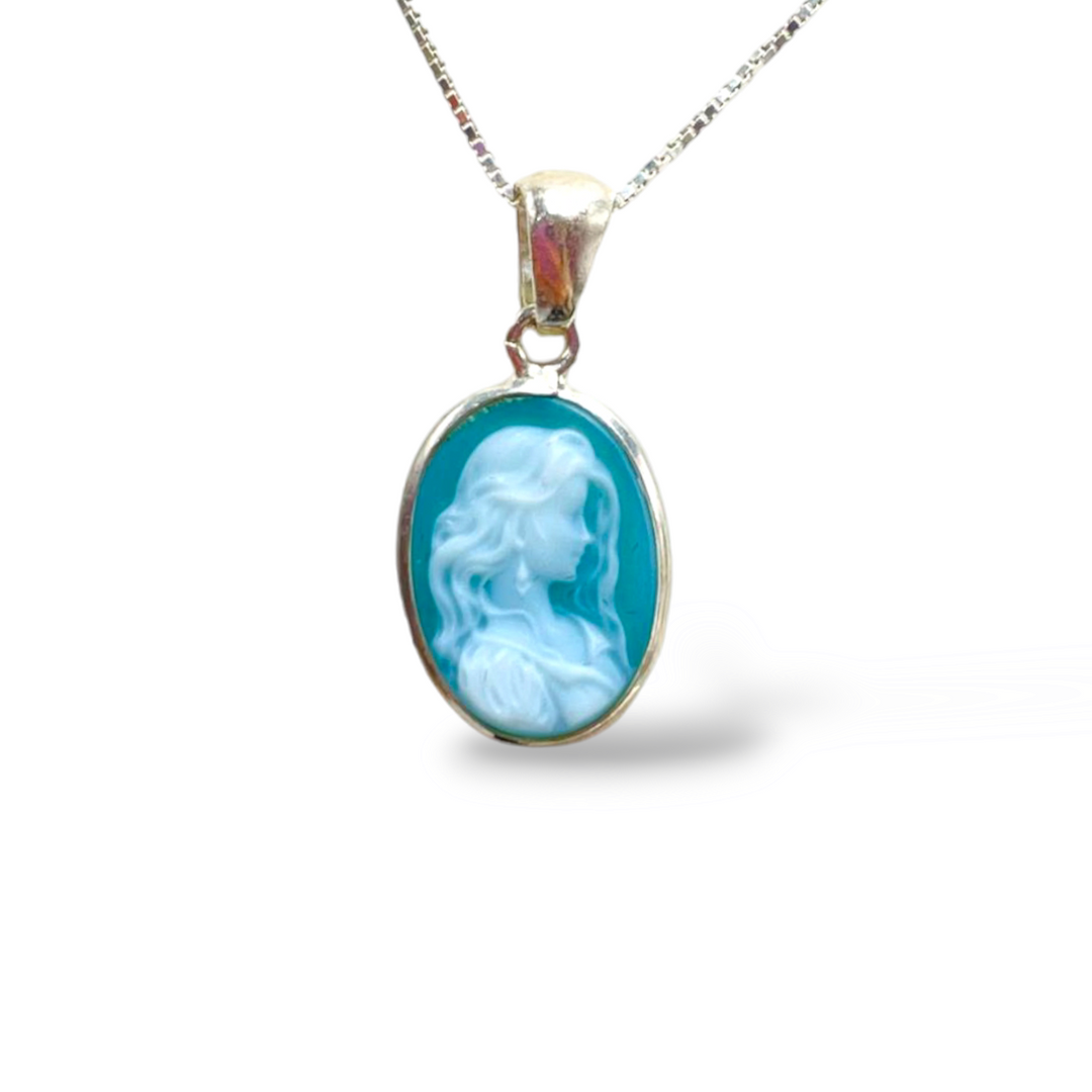Le mammine su agata montata in argento