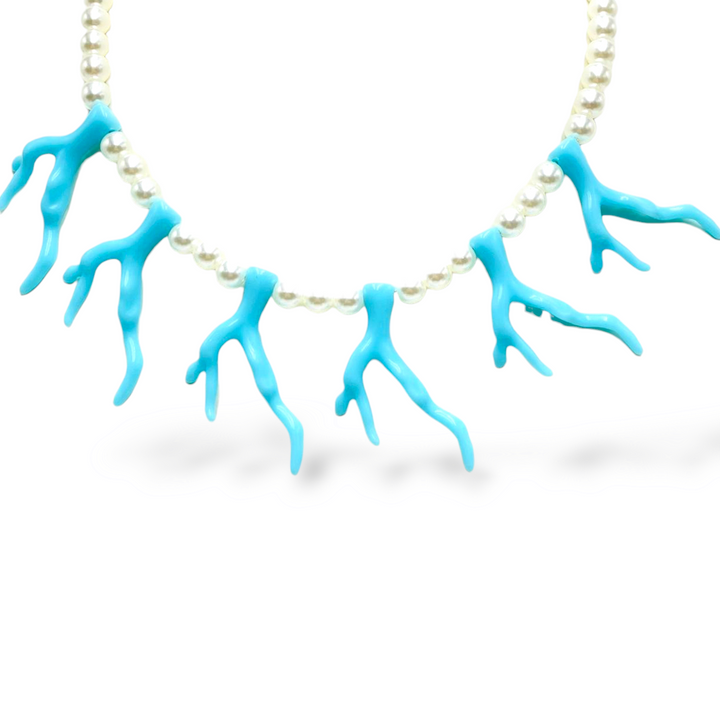 END OF COLLECTION - Resin and pearl branch necklace