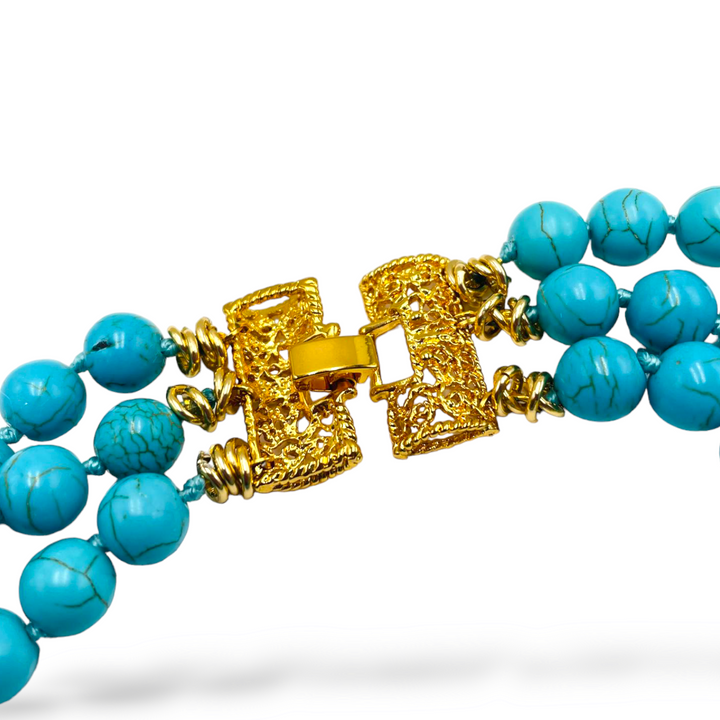 FINE COLLEZIONE - Collana cavalluccio marino in pasta turchese