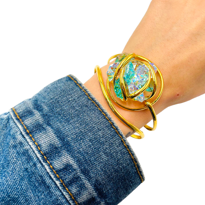 Swarovski flower bracelet