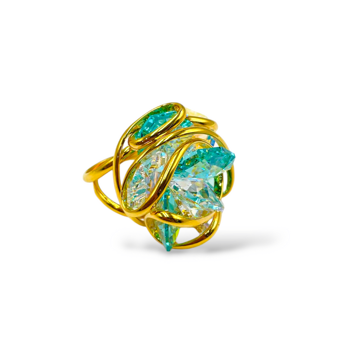 Swarovski flower ring