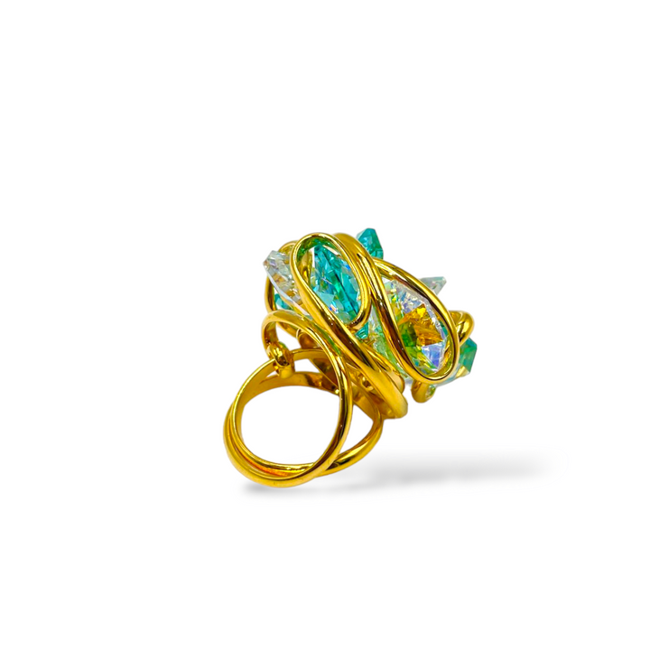Swarovski flower ring