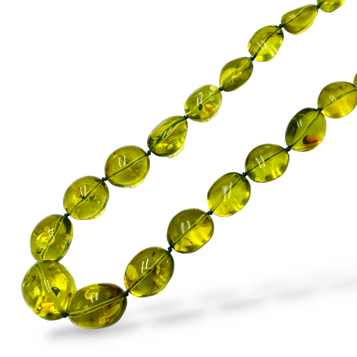 Collana in ambra verde