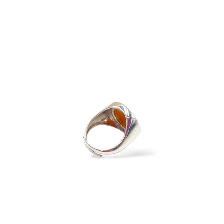 PROMO COLLECTION - Cameo flower ring mounted on silver