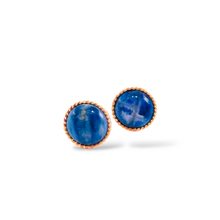 Orecchini in cianite montato su argento