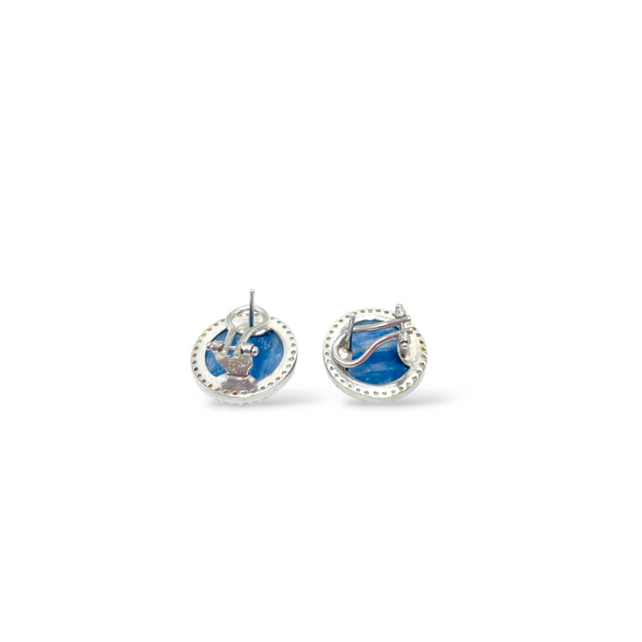 Orecchini in cianite montato su argento