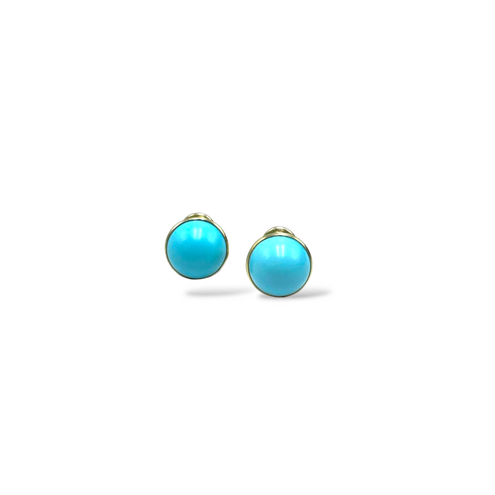 Turquoise and silver paste earrings