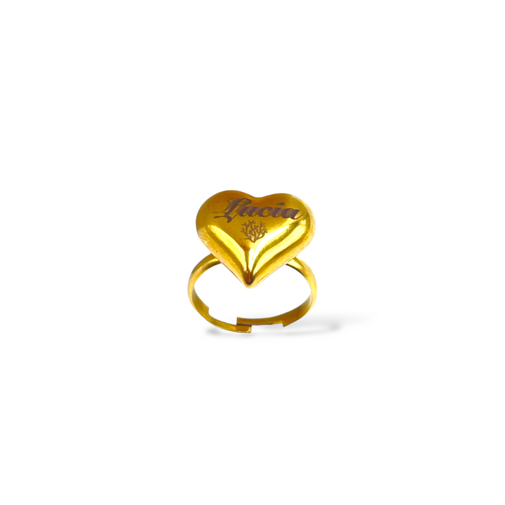 END OF COLLECTION - Heart Name Ring