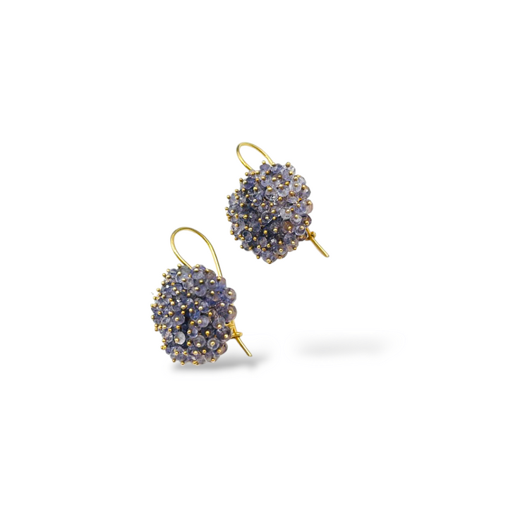 END OF COLLECTION - Amethyst earrings mounted on silver