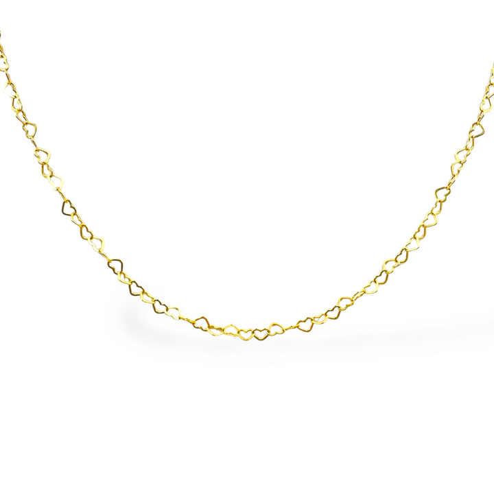 Silver heart chain