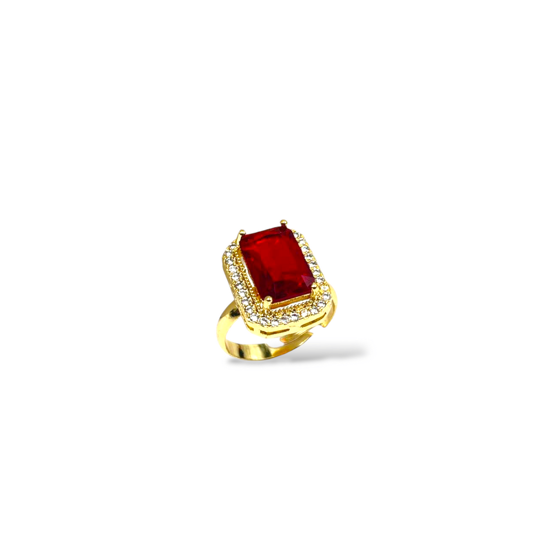 END OF COLLECTION - Crystal rectangle ring
