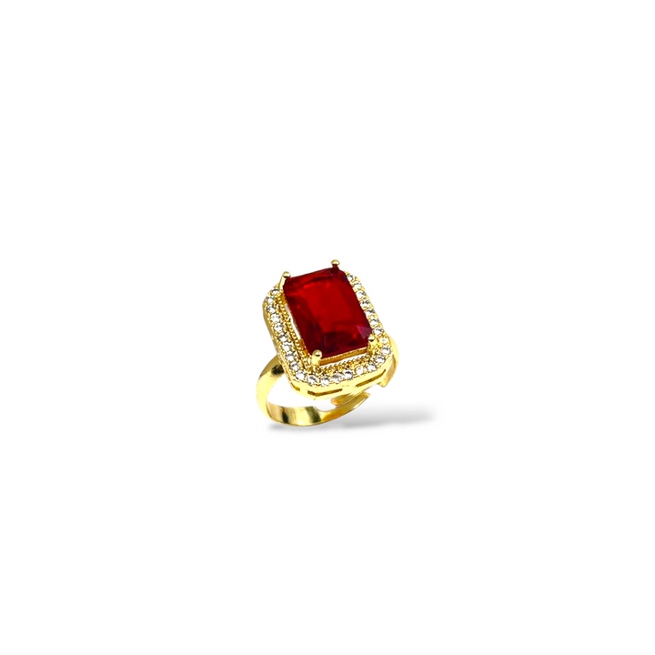 END OF COLLECTION - Crystal rectangle ring