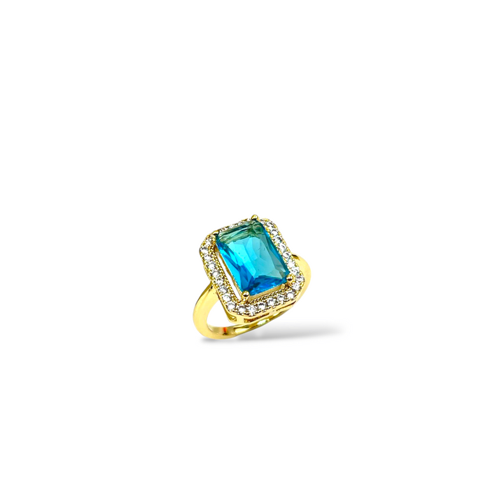 END OF COLLECTION - Crystal rectangle ring