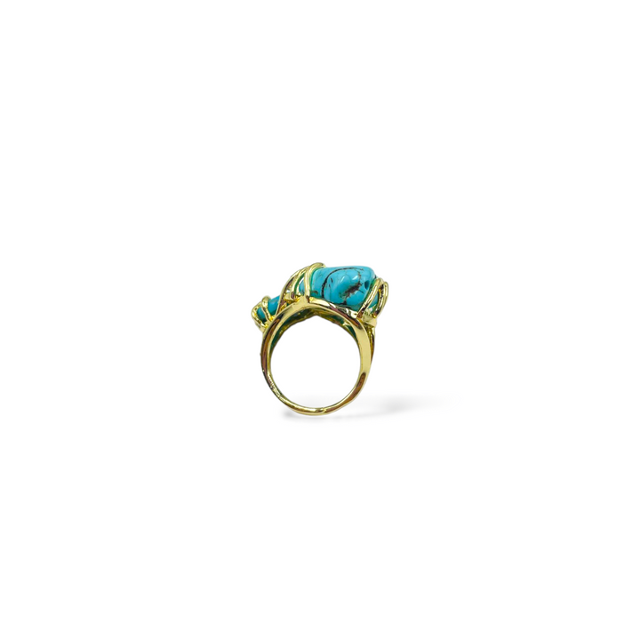 END OF COLLECTION - Turquoise paste tris ring