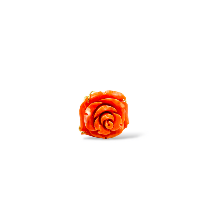Pink "Cerasuolo" coral ring set in gold