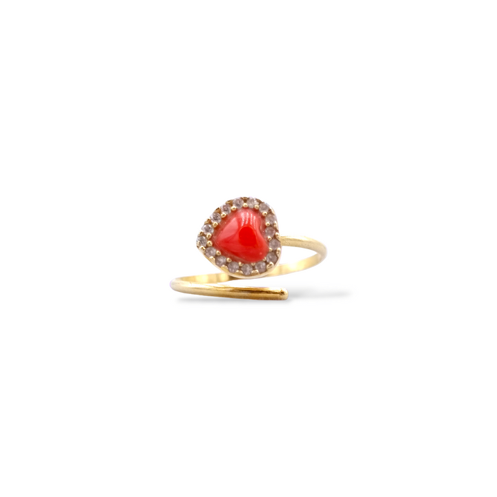 END OF COLLECTION - Heart ring on silver