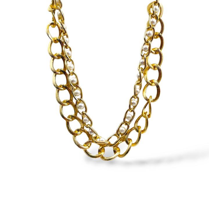 END OF COLLECTION - Multi-strand necklace with pearls