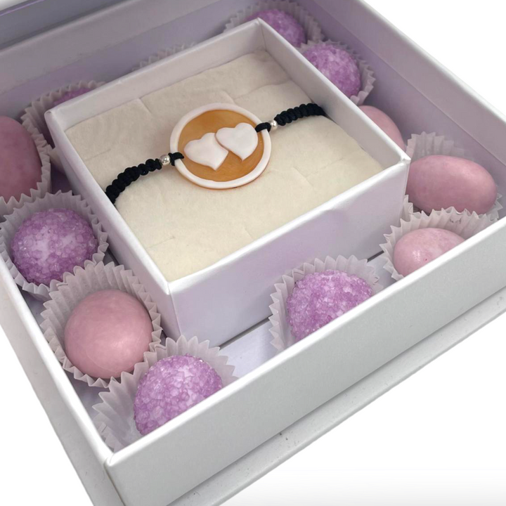 Wedding favor - communion favor - baptism favor - graduation favor - cameo and rubber bracelet