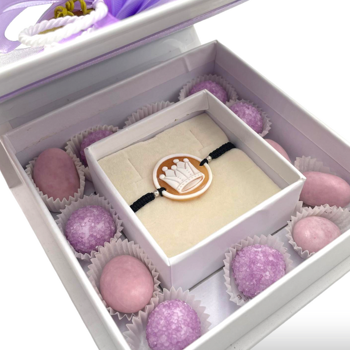 Wedding favor - communion favor - baptism favor - graduation favor - cameo and rubber bracelet
