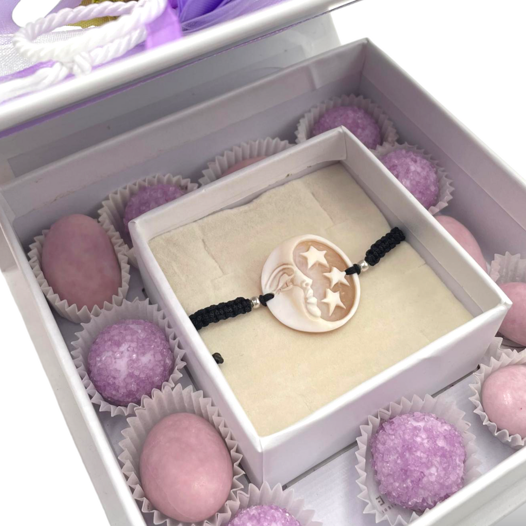 Wedding favor - communion favor - baptism favor - graduation favor - cameo and rubber bracelet