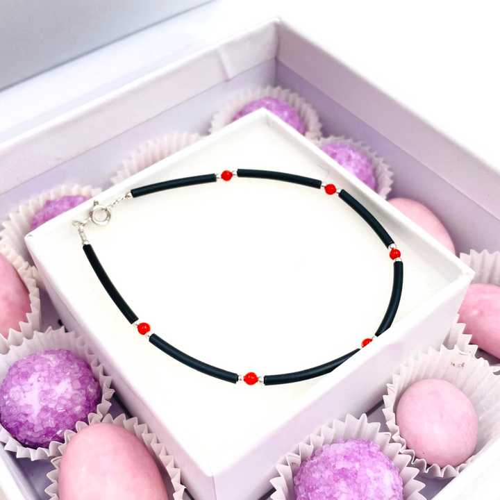 Wedding favor - communion favor - baptism favor - graduation favor - coral bracelet mounted on rubber